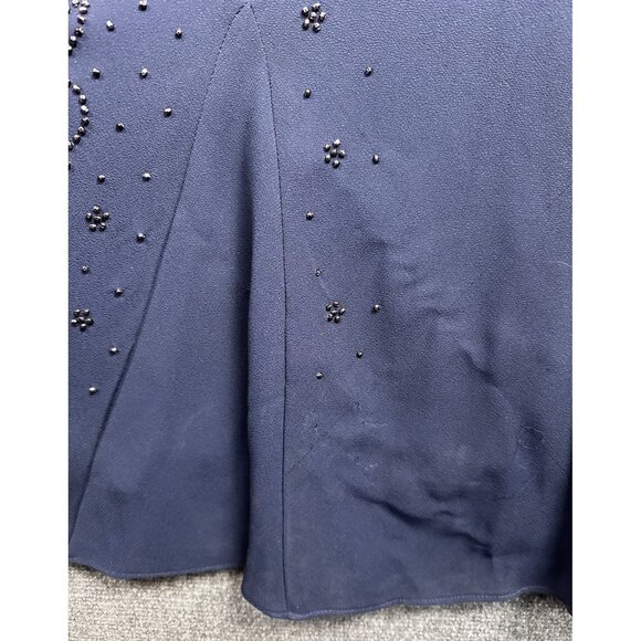 FLAW RM Richards Beaded Midi Dress Size 14 Blue Fairy Whimsigoth Dance Formal - Picture 5 of 10